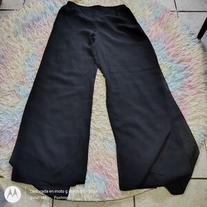 Adrianna Papell Black Wide-Leg Pants